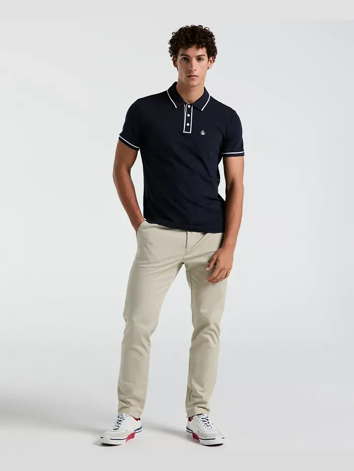 Мужская поло Earl Pique Original Penguin — изображение 2 из 4, сапфировый