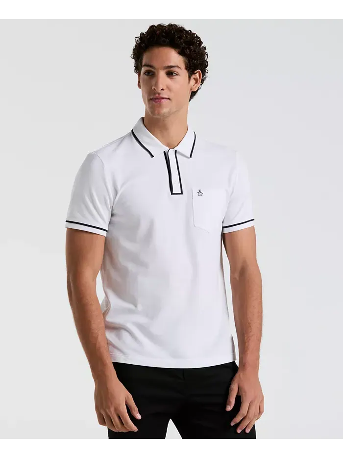 Мужская поло Earl Pique Original Penguin — белый