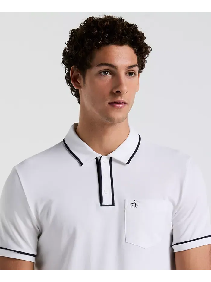 Мужская поло Earl Pique Original Penguin — изображение 3 из 4, яркий белый