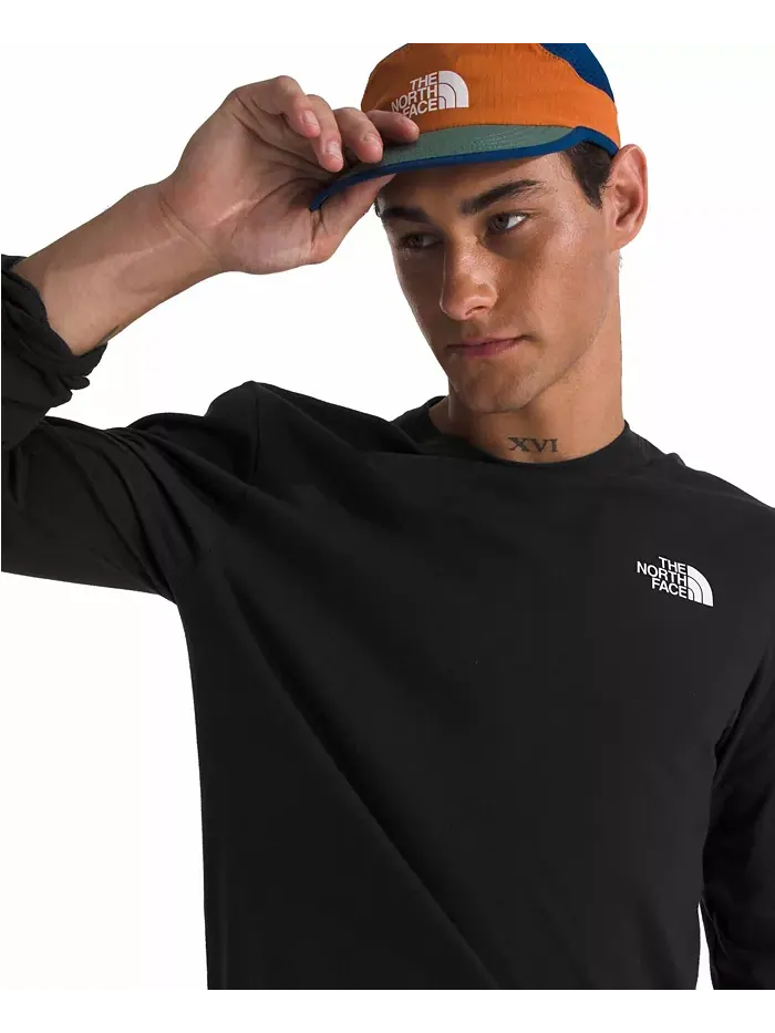 Мужская футболка с длинным рукавом Box Never Stop Exploring The North Face — изображение 2 из 5, черный белый