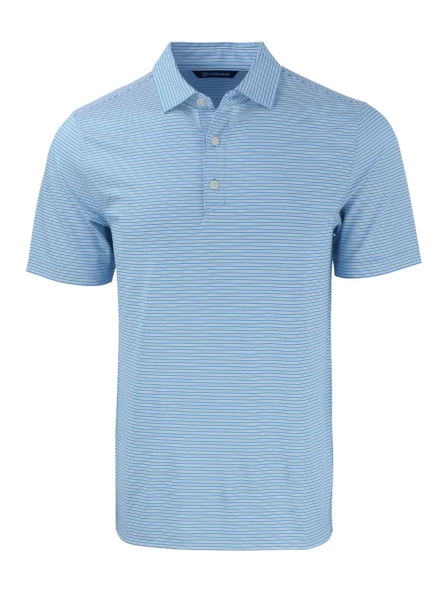 Мужская поло-рубашка Forge Eco Double Stripe Stretch Recycled Shirt Cutter & Buck — изображение 2 из 3, белый