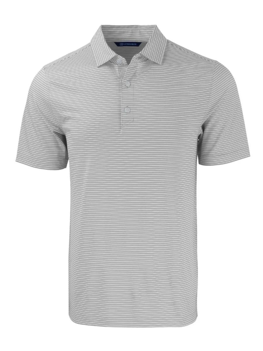 Мужская поло-рубашка Forge Eco Double Stripe Stretch Recycled Shirt Cutter & Buck — изображение 2 из 3, белый