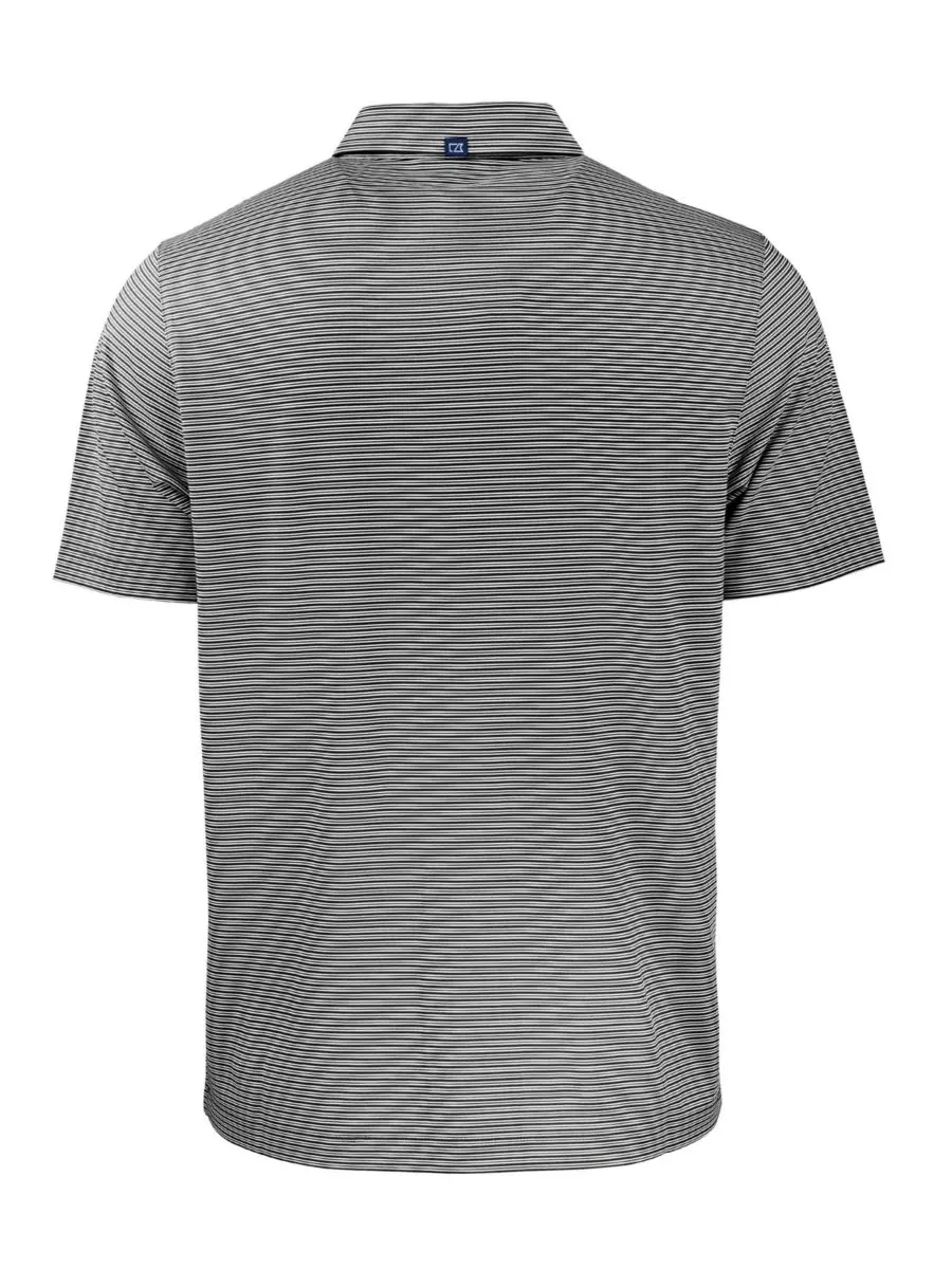 Мужская поло-рубашка Forge Eco Double Stripe Stretch Recycled Shirt Cutter & Buck — изображение 3 из 3, черный/белый