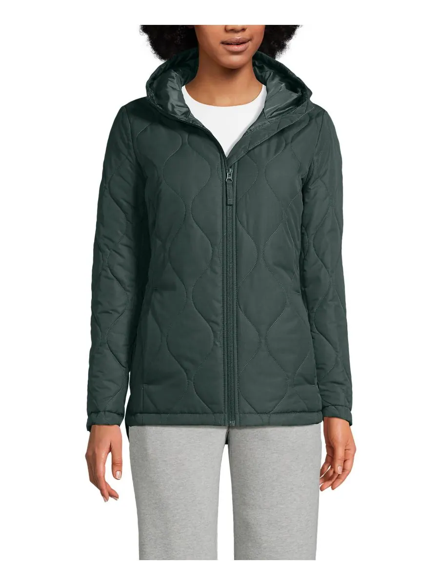 Женская стеганая утепленная куртка FeatherFree Lands' End, Evening forest