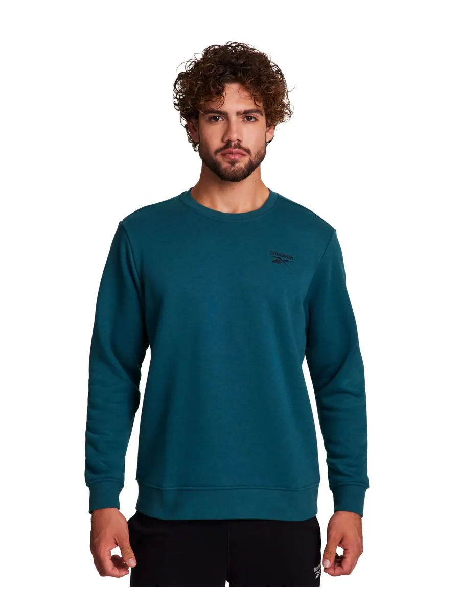 Мужская толстовка с вышитым логотипом на груди Reebok, Retro Teal