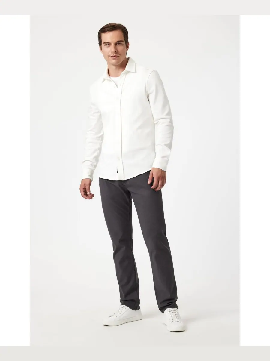 Мужские брюки Mavi Jake Slim Leg из ткани Ash Luxe Twill Mavi Jeans — изображение 5 из 6, серый