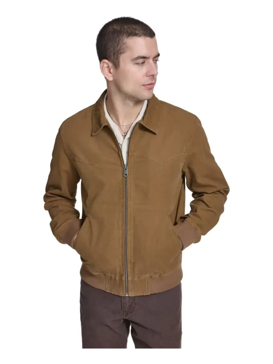 Мужская хлопковая куртка-бомбер в стиле вестерн Levi's — изображение 1 из 7, коричневый