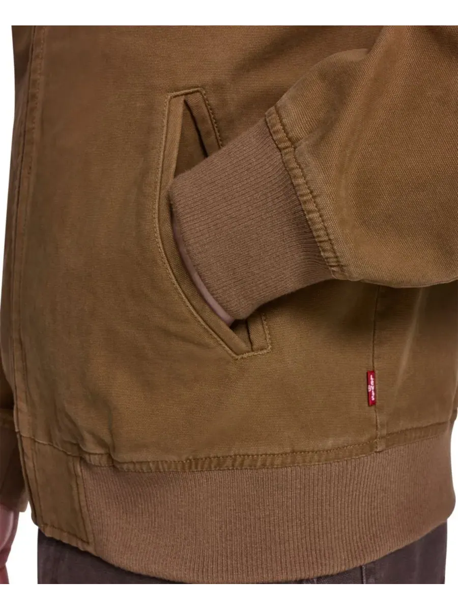 Мужская хлопковая куртка-бомбер в стиле вестерн Levi's — изображение 5 из 7, коричневый