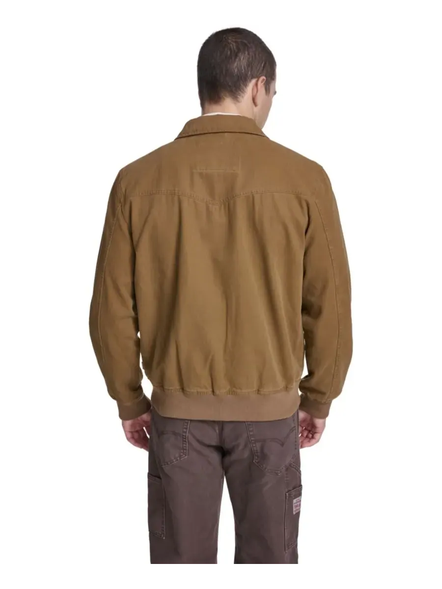 Мужская хлопковая куртка-бомбер в стиле вестерн Levi's — изображение 6 из 7, коричневый