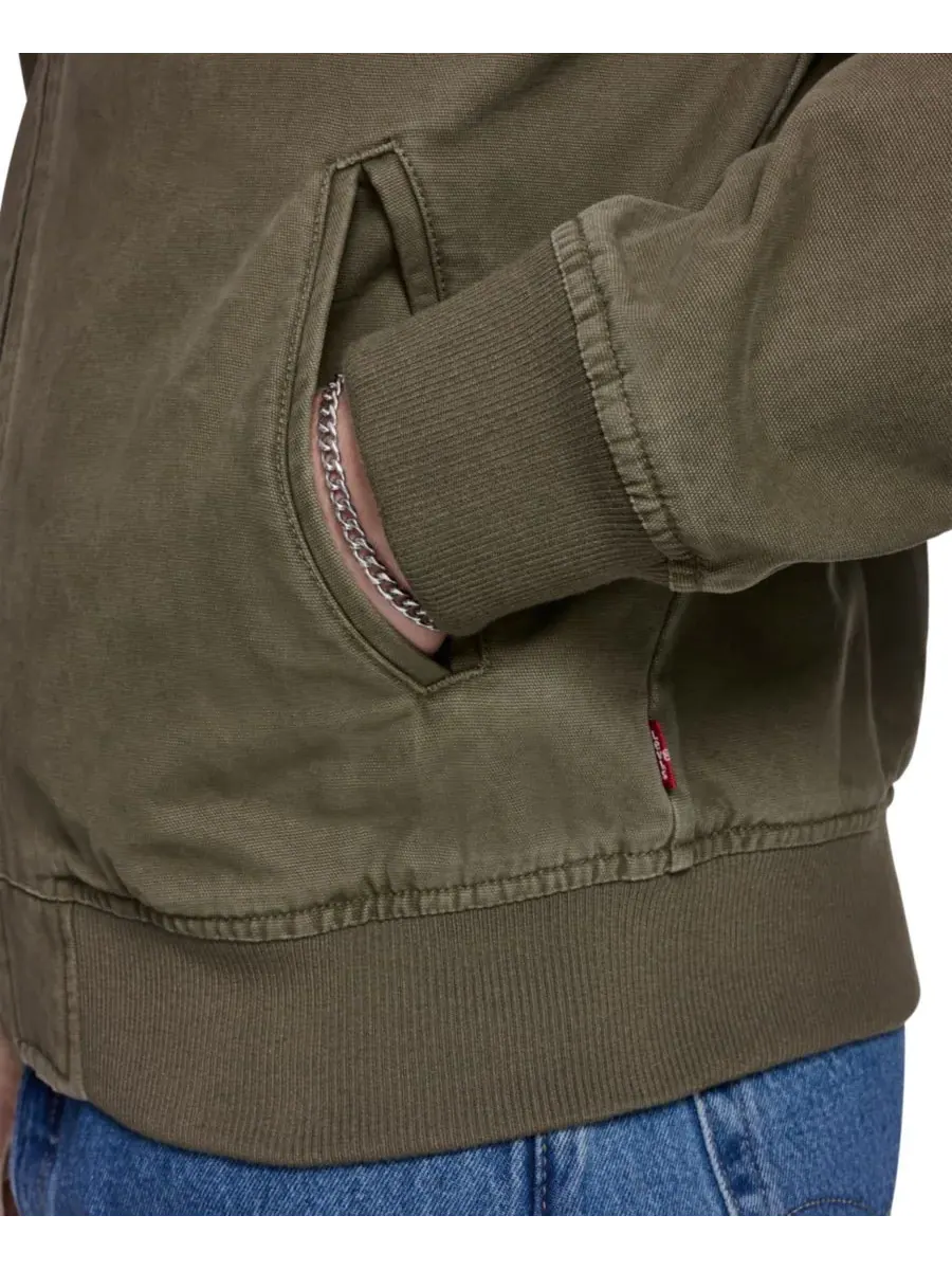 Мужская хлопковая куртка-бомбер в стиле вестерн Levi's — изображение 4 из 5, оливковый