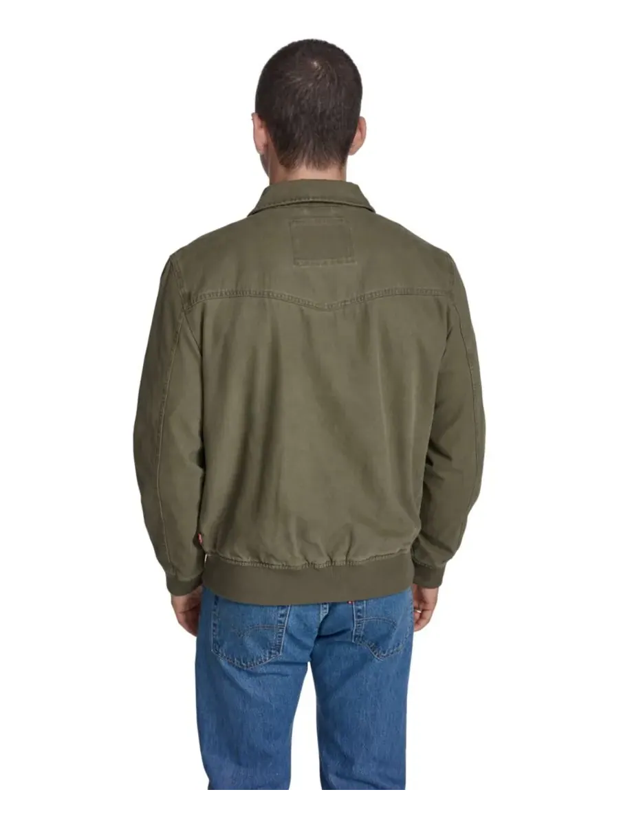 Мужская хлопковая куртка-бомбер в стиле вестерн Levi's — изображение 5 из 5, оливковый