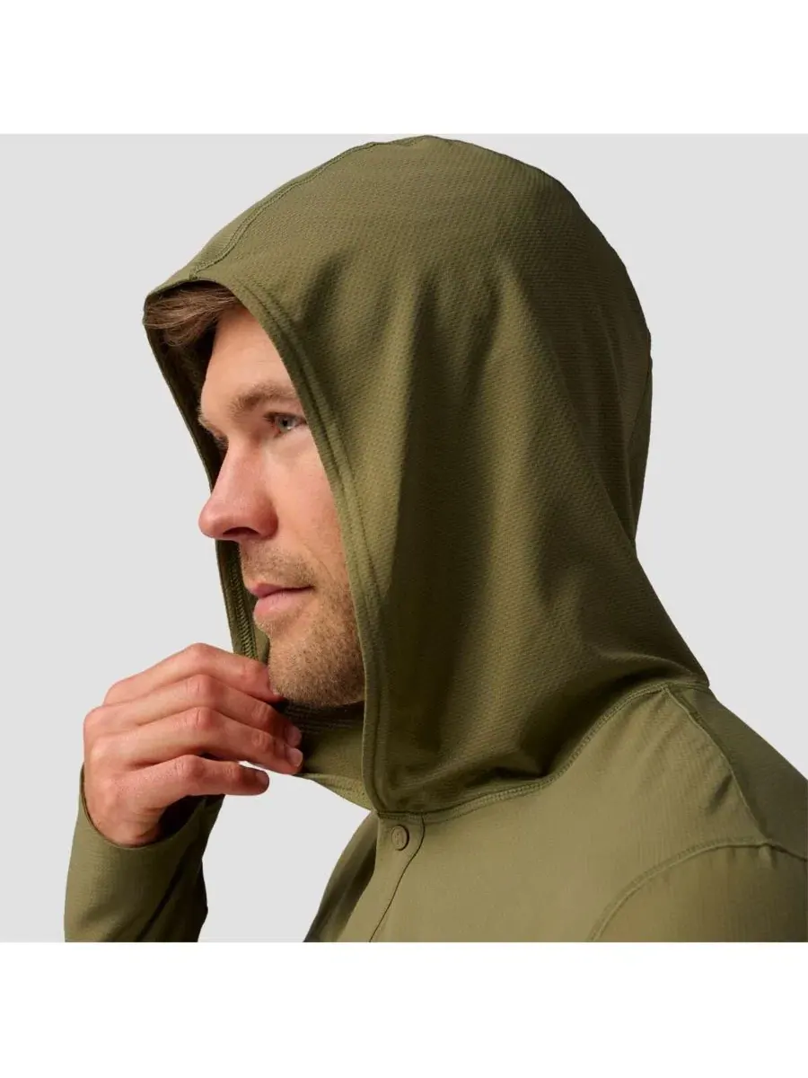 Худи с капюшоном, с длинным рукавом, Hybrid Tahoe Sun Hoodie Backcountry — изображение 4 из 6, каламата