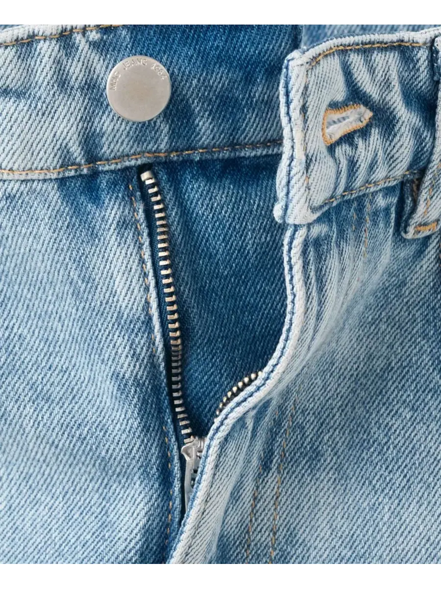 Джинсы с баллон-кроем и укороченной длиной Balloon Crop Jeans MANGO — изображение 7 из 8, синий