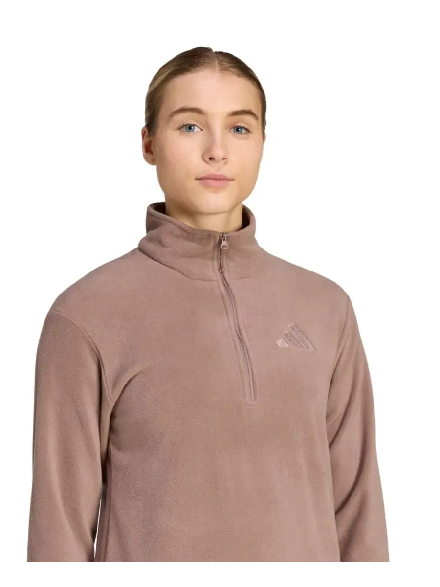 Флисовая куртка с полузастежкой-молнией Terrex Multi Essentials adidas — изображение 3 из 5, коричневый