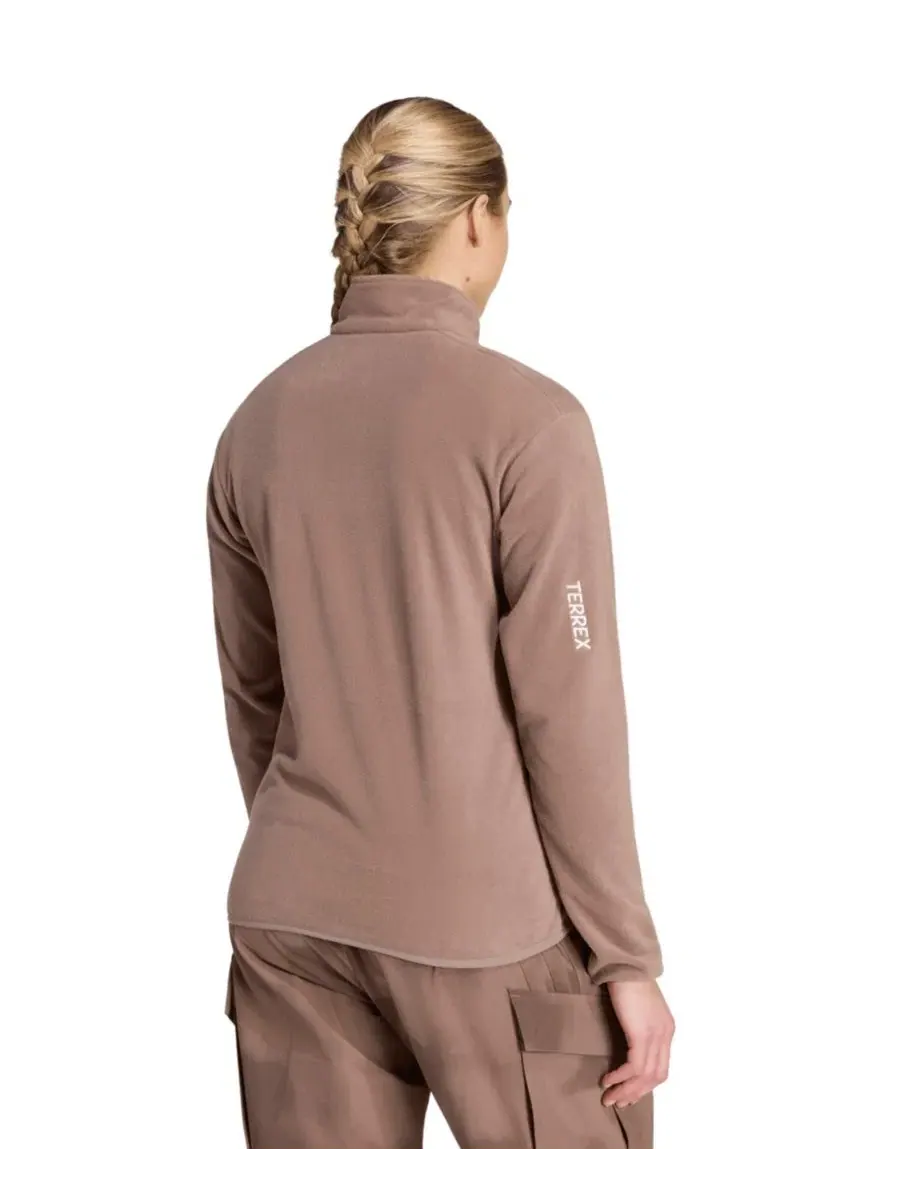 Флисовая куртка с полузастежкой-молнией Terrex Multi Essentials adidas — изображение 5 из 5, коричневый