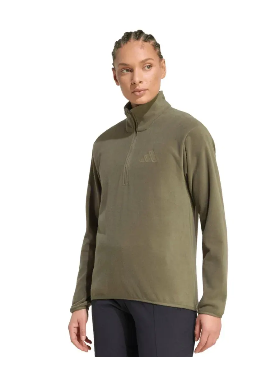 Флисовая куртка с полузамком Terrex Multi Essentials adidas — изображение 1 из 5, оливковый