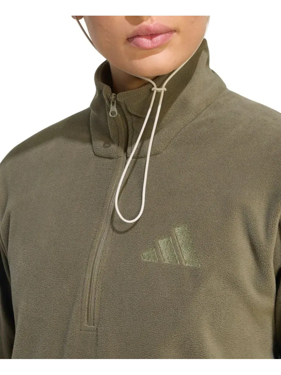 Флисовая куртка с полузамком Terrex Multi Essentials adidas — изображение 3 из 5, оливковый