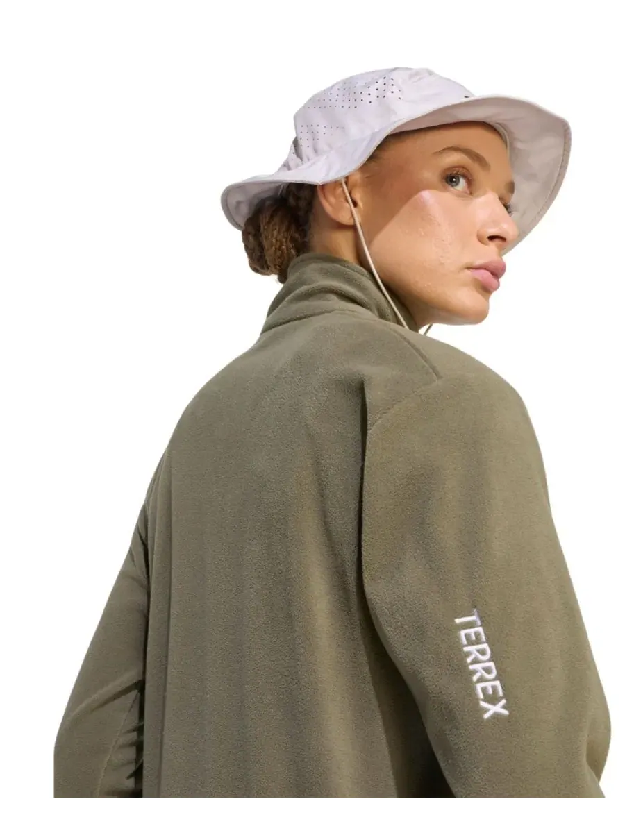 Флисовая куртка с полузамком Terrex Multi Essentials adidas — изображение 4 из 5, оливковый
