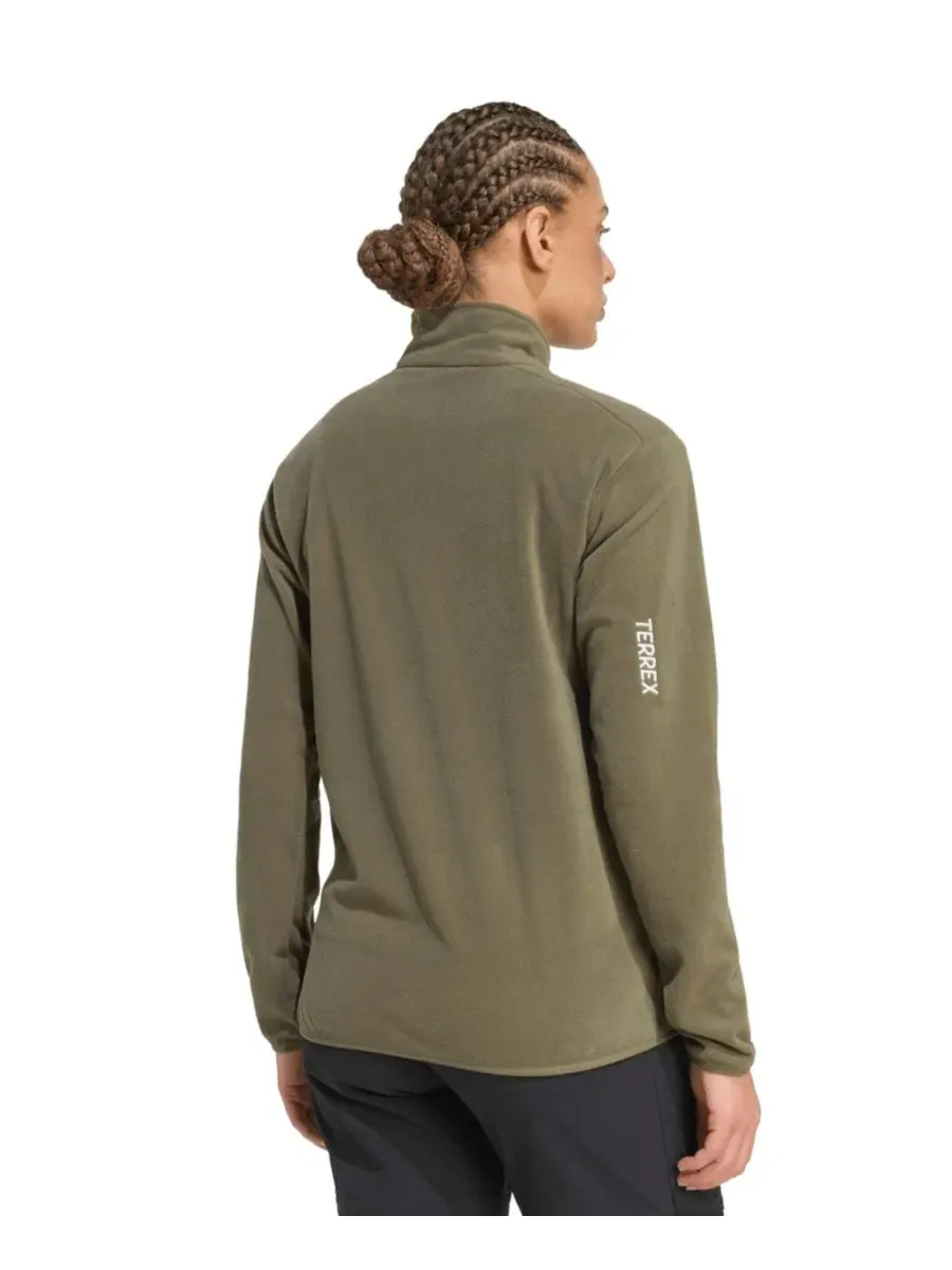 Флисовая куртка с полузамком Terrex Multi Essentials adidas — изображение 5 из 5, оливковый
