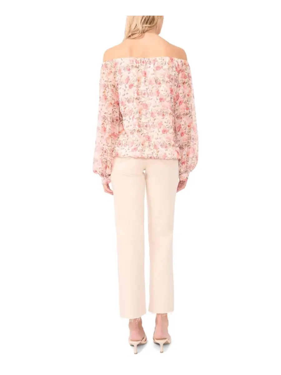 Блуза с открытыми плечами, с длинным рукавом, модель Off-The-Shoulder Vince Camuto — изображение 4 из 4, слоновая кость