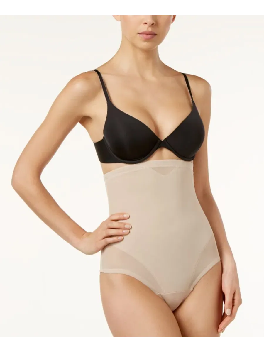 Трусы-слипы утягивающие с высокой талией Sheer Extra Firm High-Waist Thong Miraclesuit — изображение 3 из 6, бежевый