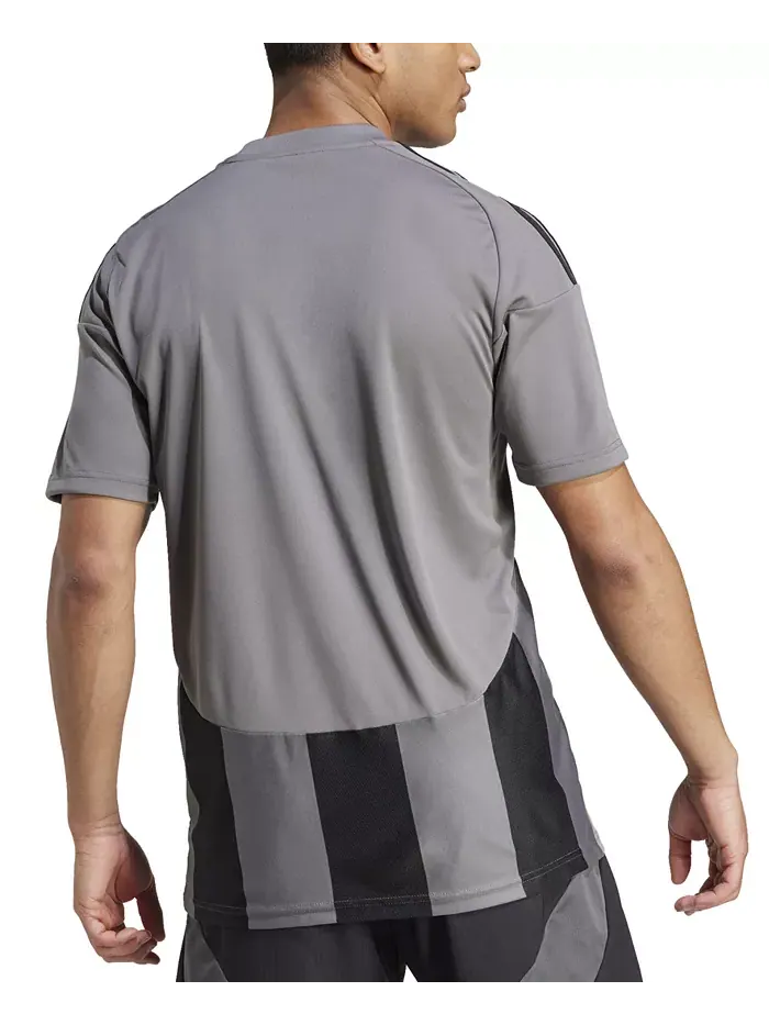Мужская футболка с полосками и логотипом Jersey adidas — изображение 2 из 4, серый/черный