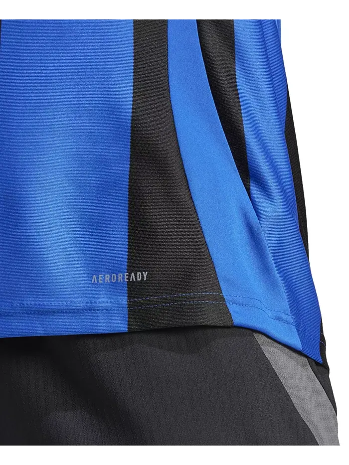 Мужская футболка с полосками и логотипом Jersey adidas — изображение 4 из 4, синий/черный