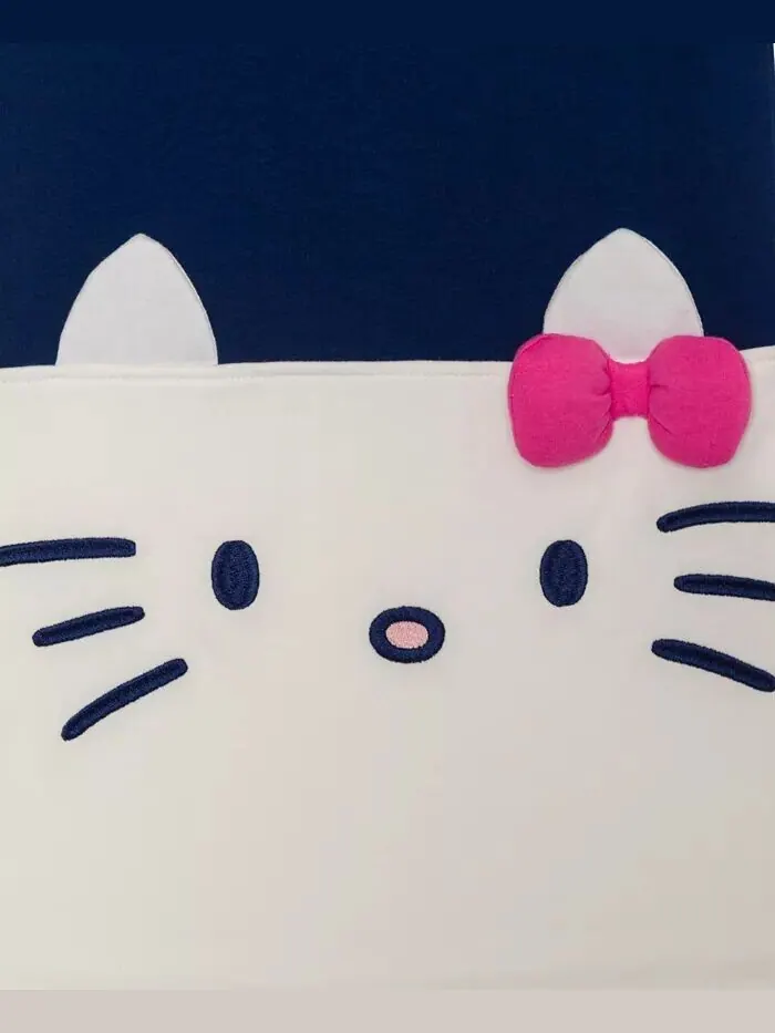 Платье прямого кроя с короткими рукавами для маленьких девочек Hello Kitty — изображение 3 из 5, синий