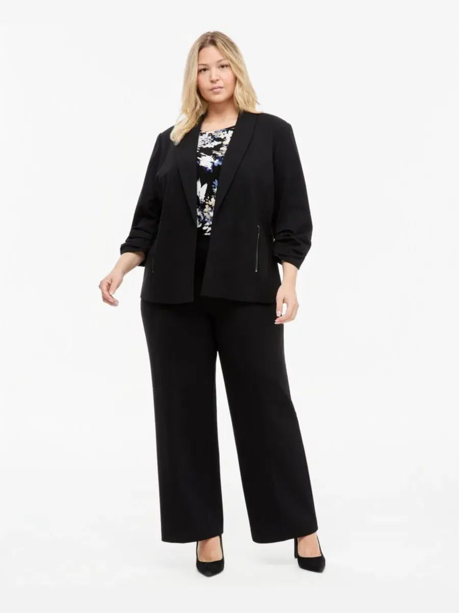 Жакет с шалью и рукавом 3/4 Anne Klein Essentials — изображение 4 из 4, черный