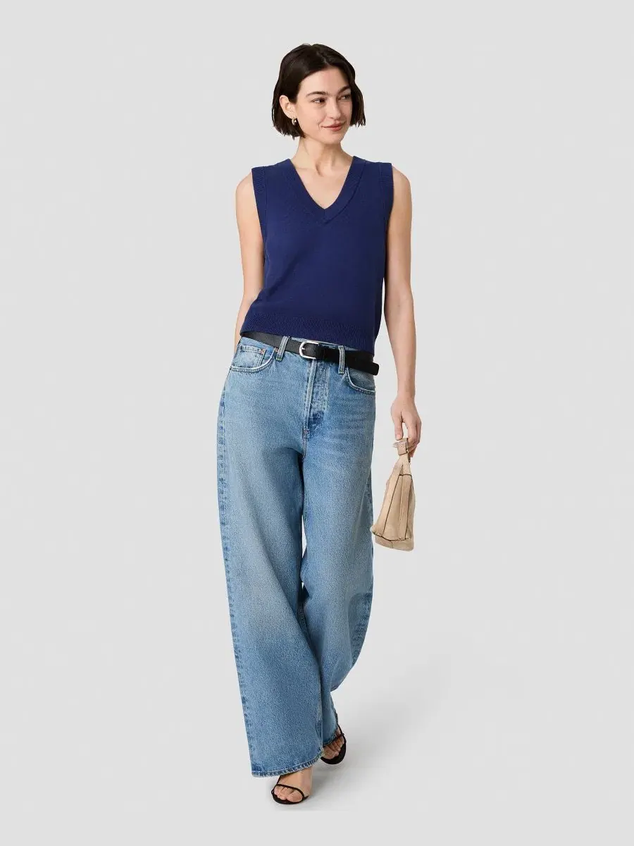Женский жилет без рукавов Willa V-Neck French Connection — изображение 3 из 6, синий