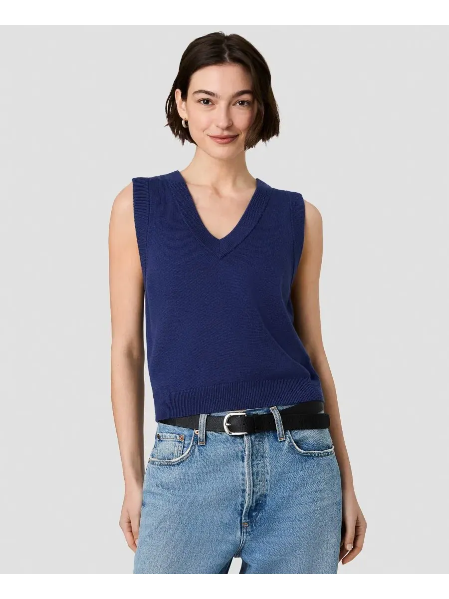 Женский жилет без рукавов Willa V-Neck French Connection — изображение 5 из 6, синий