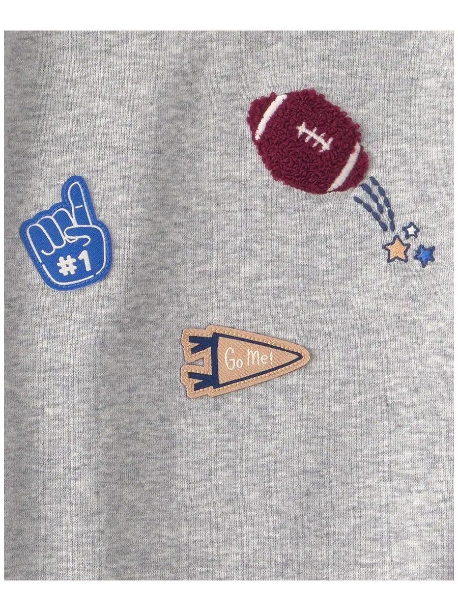 Комплект боди и брюк с длинным рукавом Varsity Carter's — изображение 4 из 6, серый