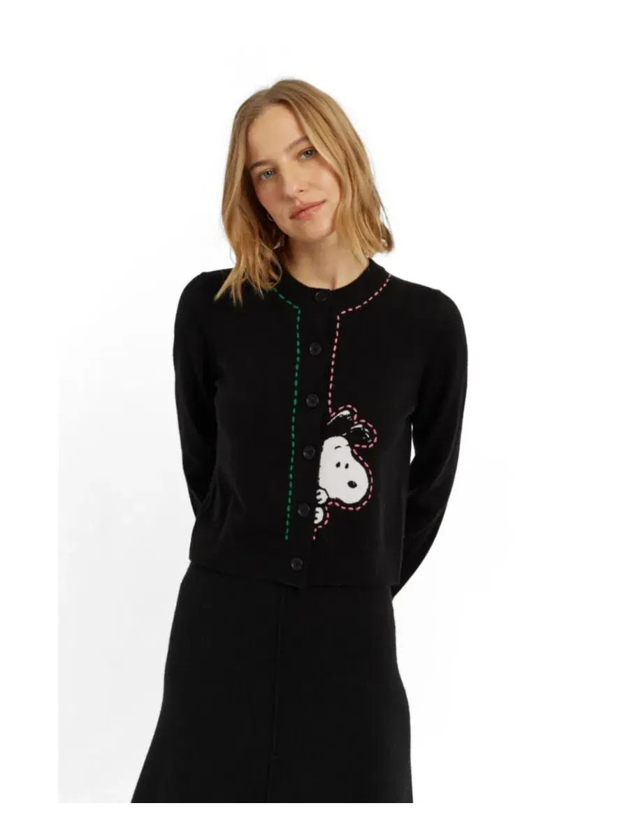 Кардиган с Snoopy Peep и ручной вышивкой Chinti & Parker