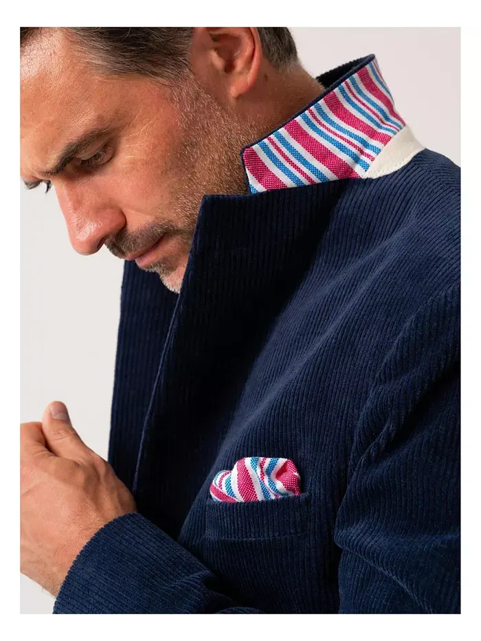 Мужской блазер из премиального корда Koy Clothing — изображение 7 из 8, синий