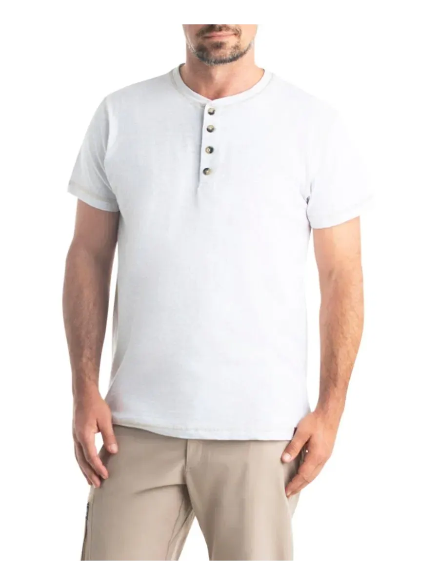 Мужская рубашка-поло с коротким рукавом Maverick Slub Henley Legendary Whitetails — изображение 1 из 4, слоновая кость