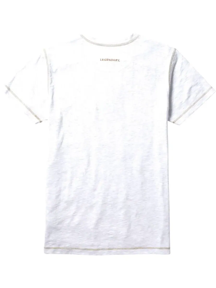 Мужская рубашка-поло с коротким рукавом Maverick Slub Henley Legendary Whitetails — изображение 3 из 4, слоновая кость