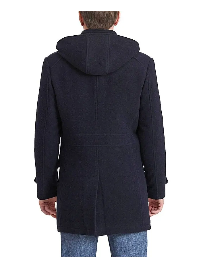 Пальто BGSD Tyson Wool Blend Leather Trimmed — изображение 3 из 3, темно-синий