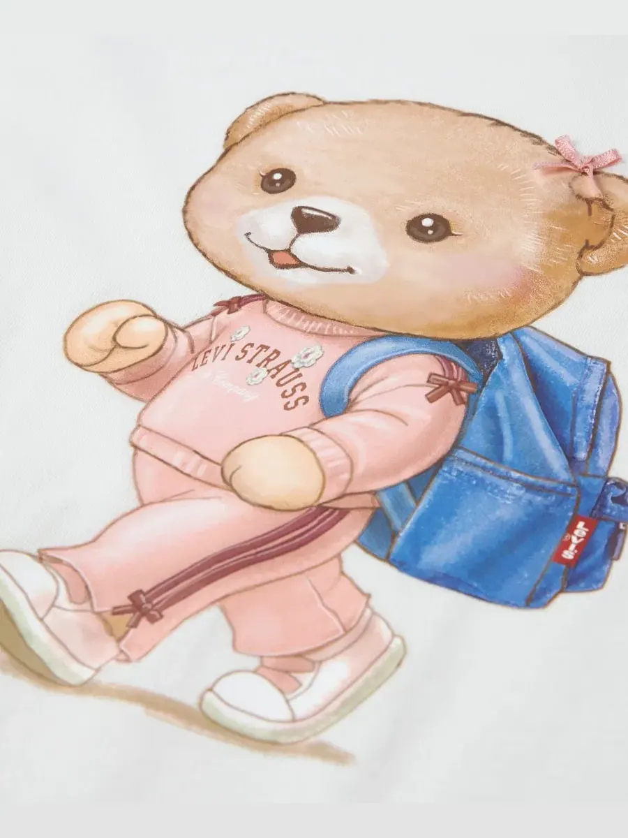 Комплект из футболки с принтом и брюк-клеш, Bear Short-Sleeve T-Shirt and Flared Pants Levi's — изображение 3 из 4