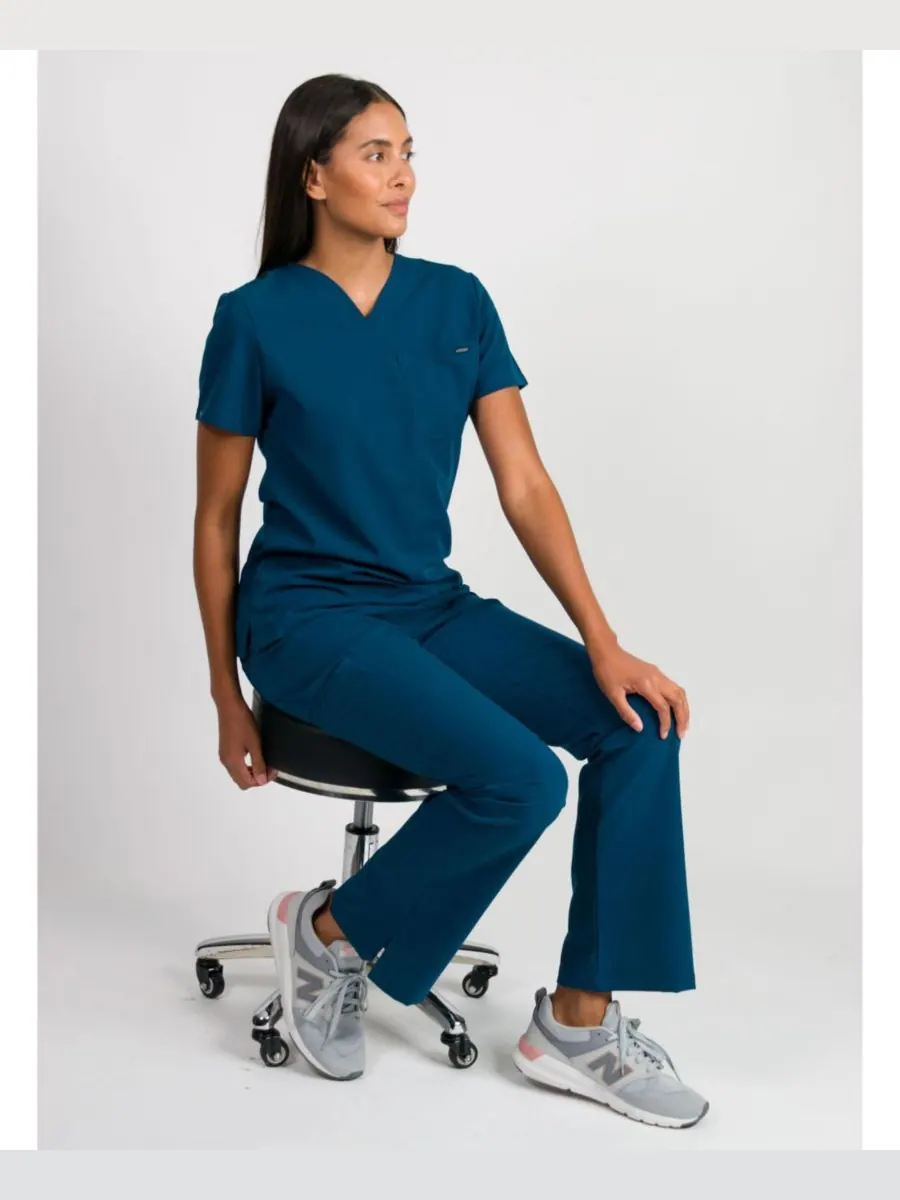 Женские медицинские брюки-клеш Sydney Medgear — изображение 3 из 3, лазурный