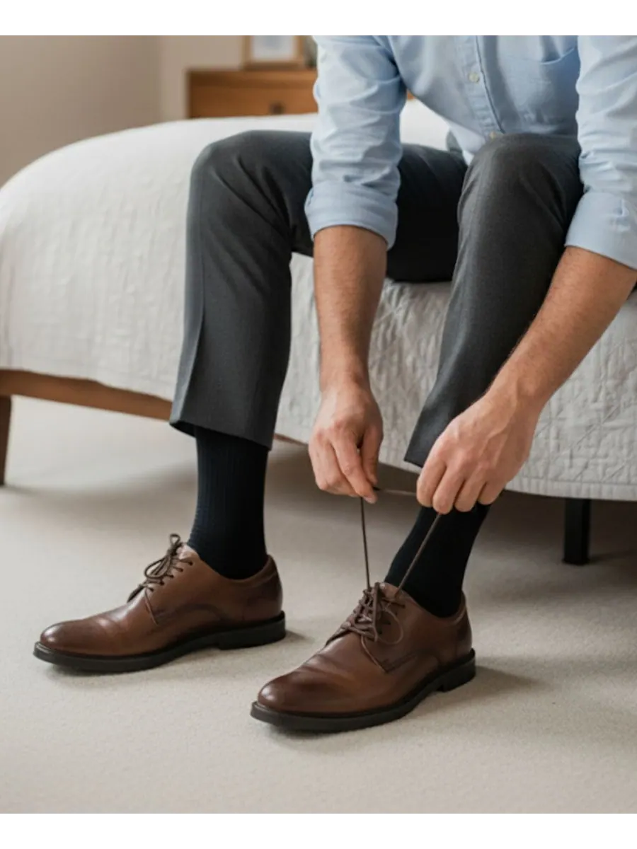 Мужские ребристые однотонные носки Love Sock Company — изображение 3 из 4, черный