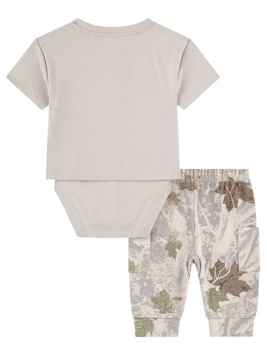 Комплект боди и карго-брюк с принтом Camo abercrombie kids — изображение 2 из 5, камуфляж