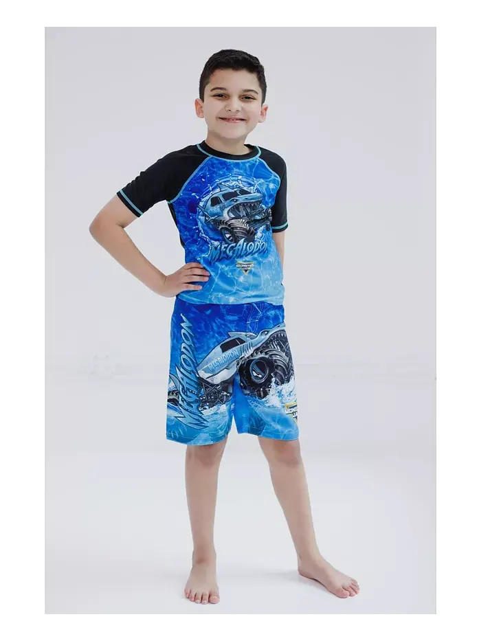 Комплект для плавания для мальчиков: толстовка-рашгард и шорты Toddler Boys Pullover Rash Guard and — изображение 2 из 6