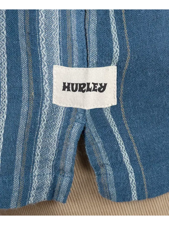 Мужская короткая рубашка Oceanside Hurley — изображение 3 из 5, синий
