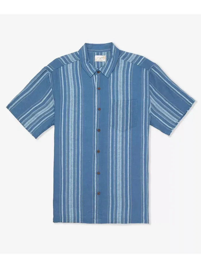 Мужская короткая рубашка Oceanside Hurley — изображение 4 из 5, синий