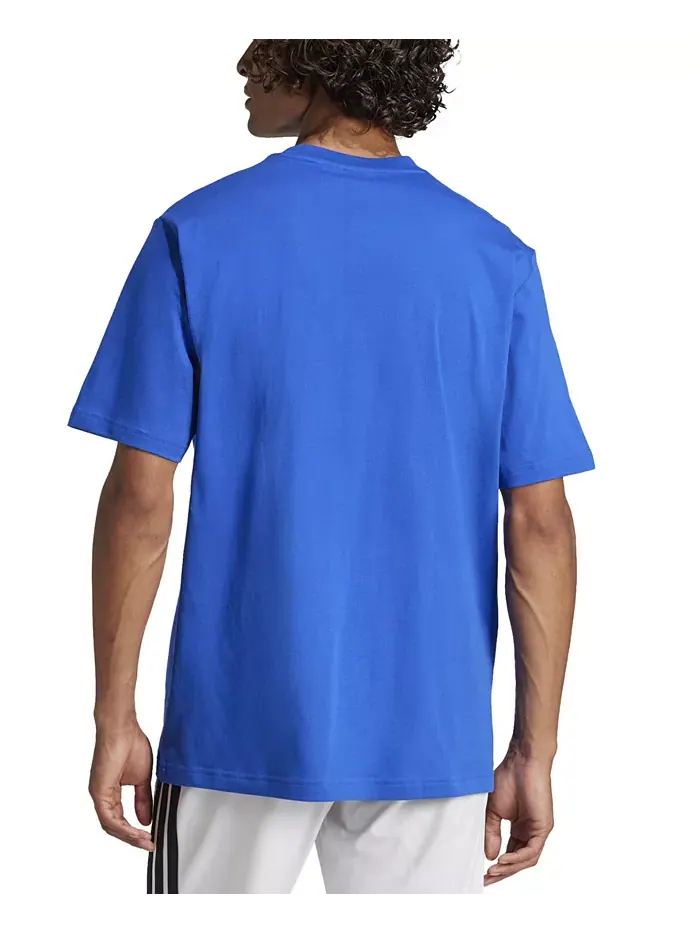 Мужская футболка Essentials Regular-Fit с линейным логотипом Adidas — изображение 2 из 2, синий