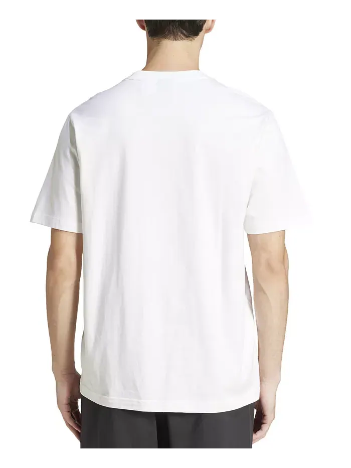 Мужская футболка Essentials Regular-Fit с линейным логотипом Adidas — изображение 2 из 2, белый