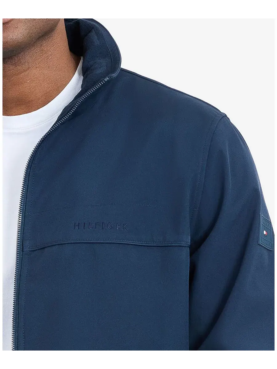 Мужская куртка-хипстер из софтшелла с длинными рукавами Tommy Hilfiger — изображение 3 из 3, синий