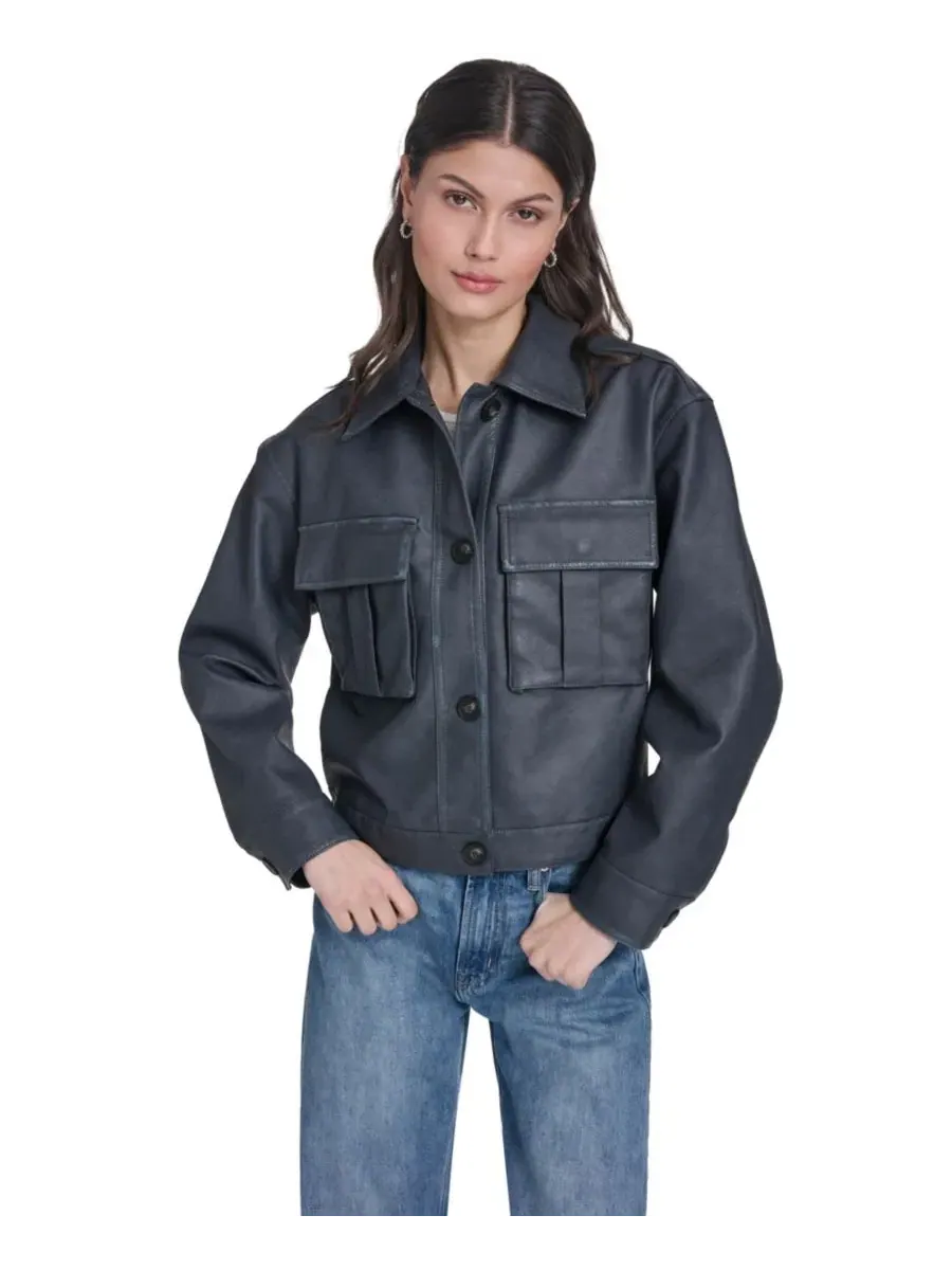 Женская куртка-рубашка из искусственной кожи с застежкой на пуговицы Levi's