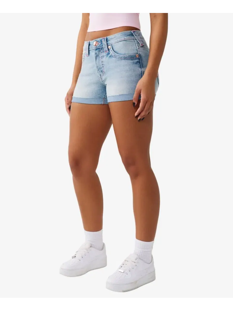 Женские шорты Jennie Mid-Rise Big T True Religion — изображение 2 из 3, желтый