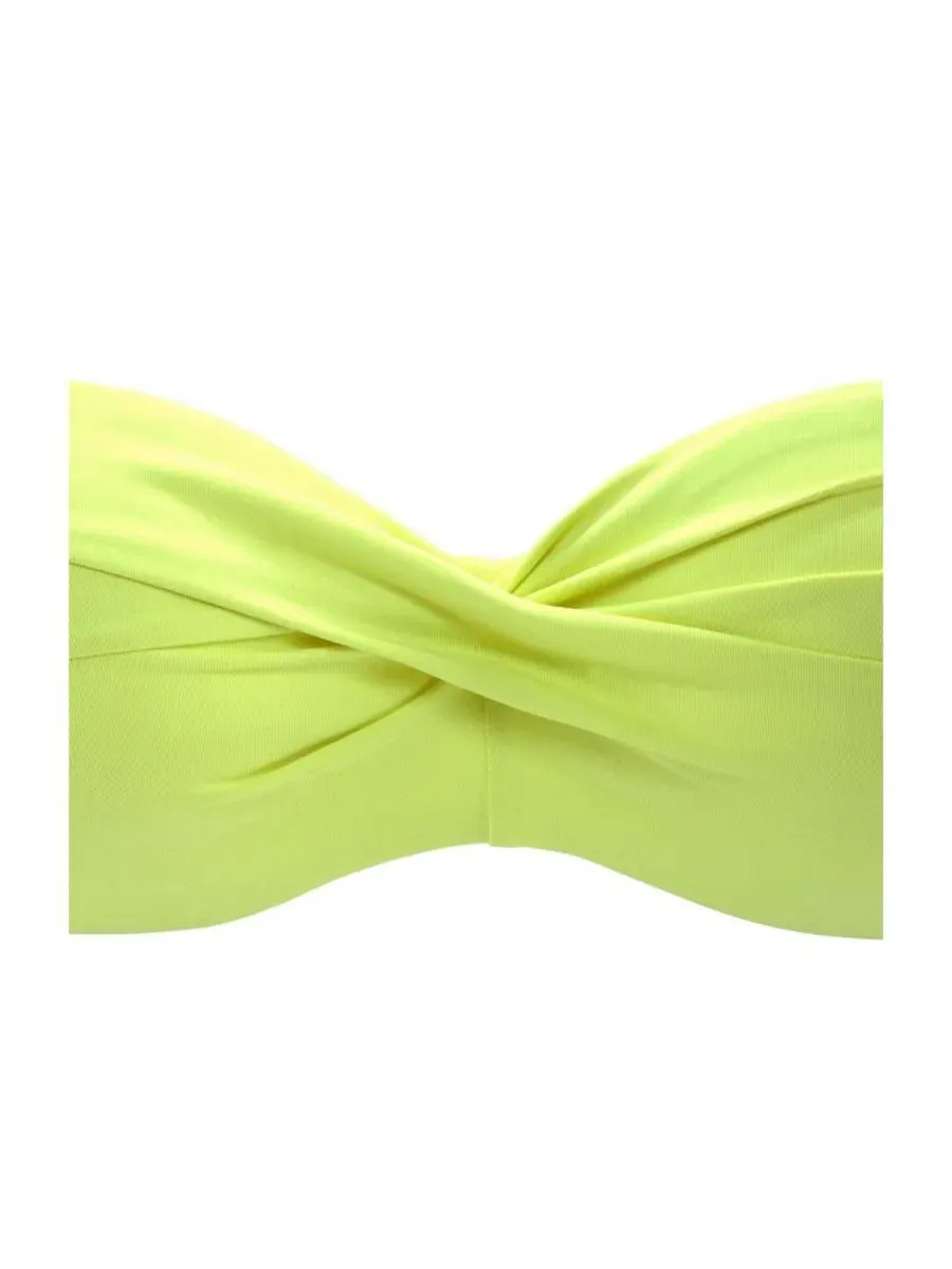 Коллекция бикини-топов и трусиков Twist Bandeau Lascana — изображение 7 из 8, яркий зеленый